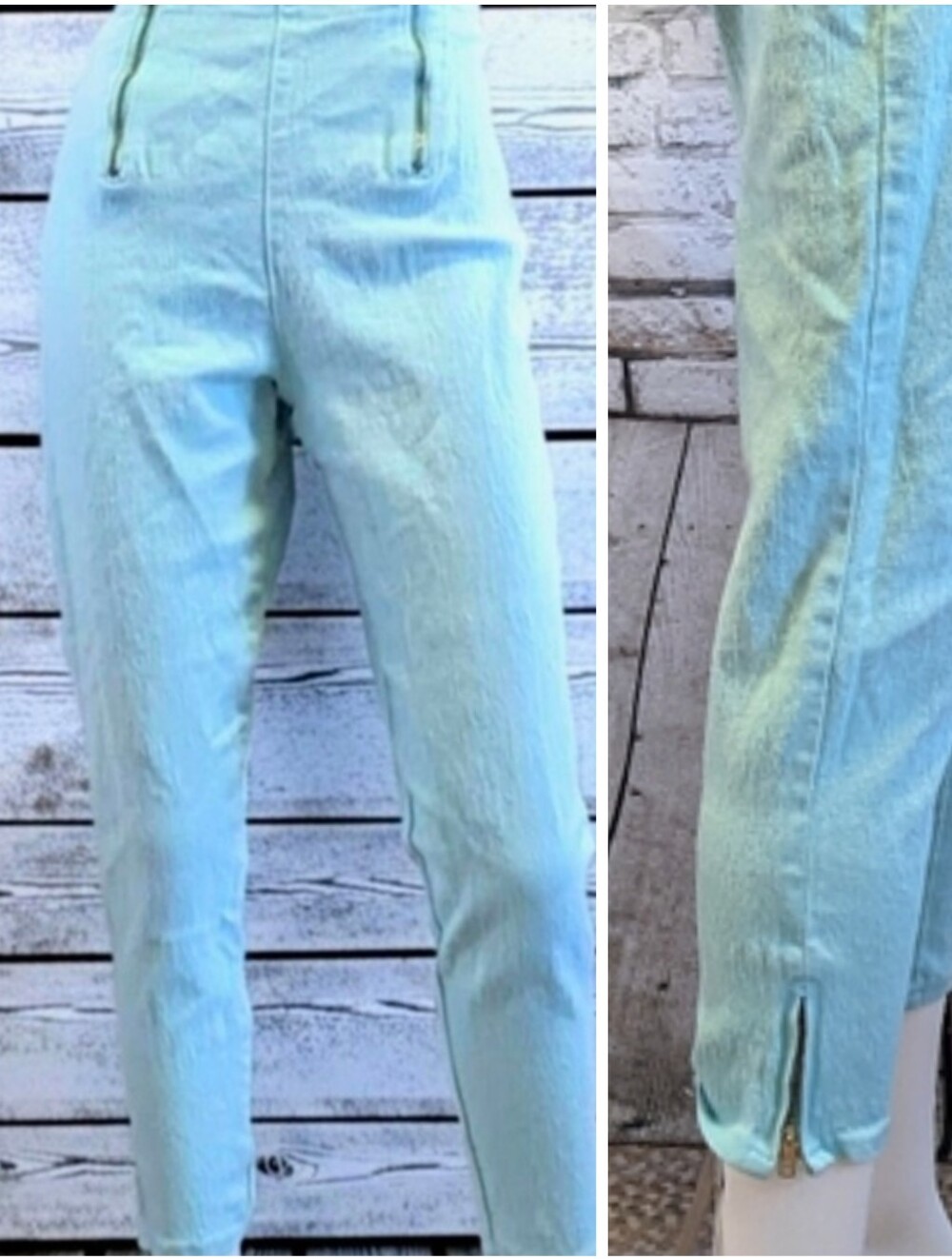 90s Gitano Express Super High-waist Zipper Ankle Skinny(Vintage Size Adjustment)